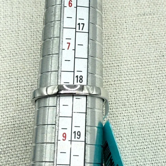 7.40 CTW Moissanite Three Stone Asscher Cut Ring 925 Silver Size 8 NWT - Picture 13 of 17